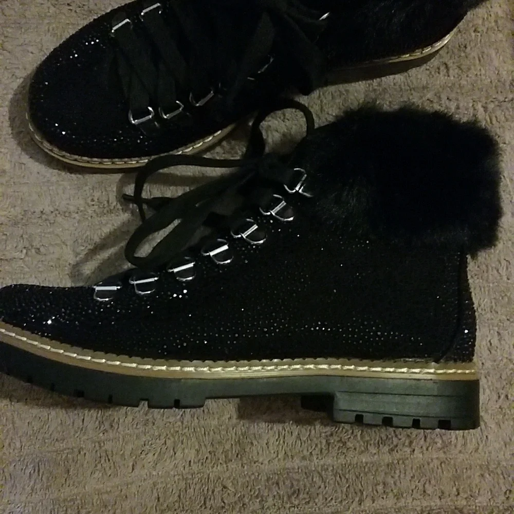 NIB INC Pravale Blk Bling Bootie, 5.5 - Picture 2 of 8